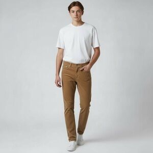 Men's Stylish Tan Corduroy Pants Size 27 (Range 26-28) NWOT